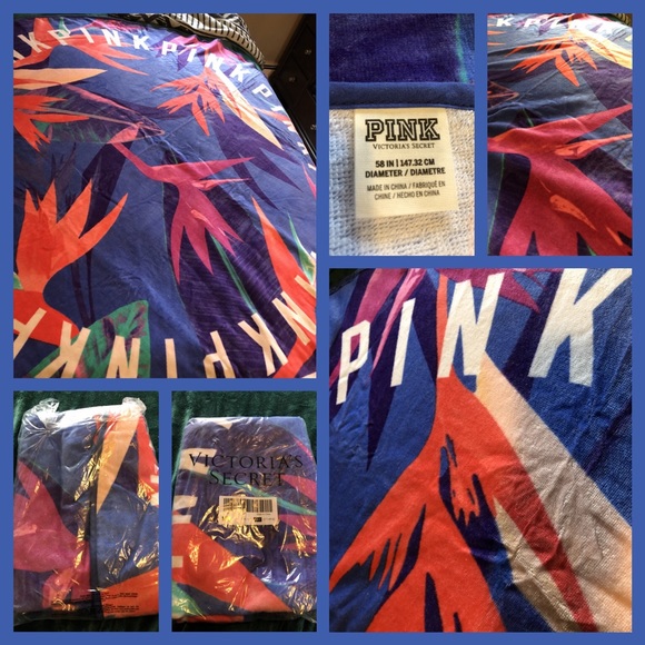 PINK Victoria's Secret Accessories - LAST ONE!!! BNIP PINK VS Round Beach Towel